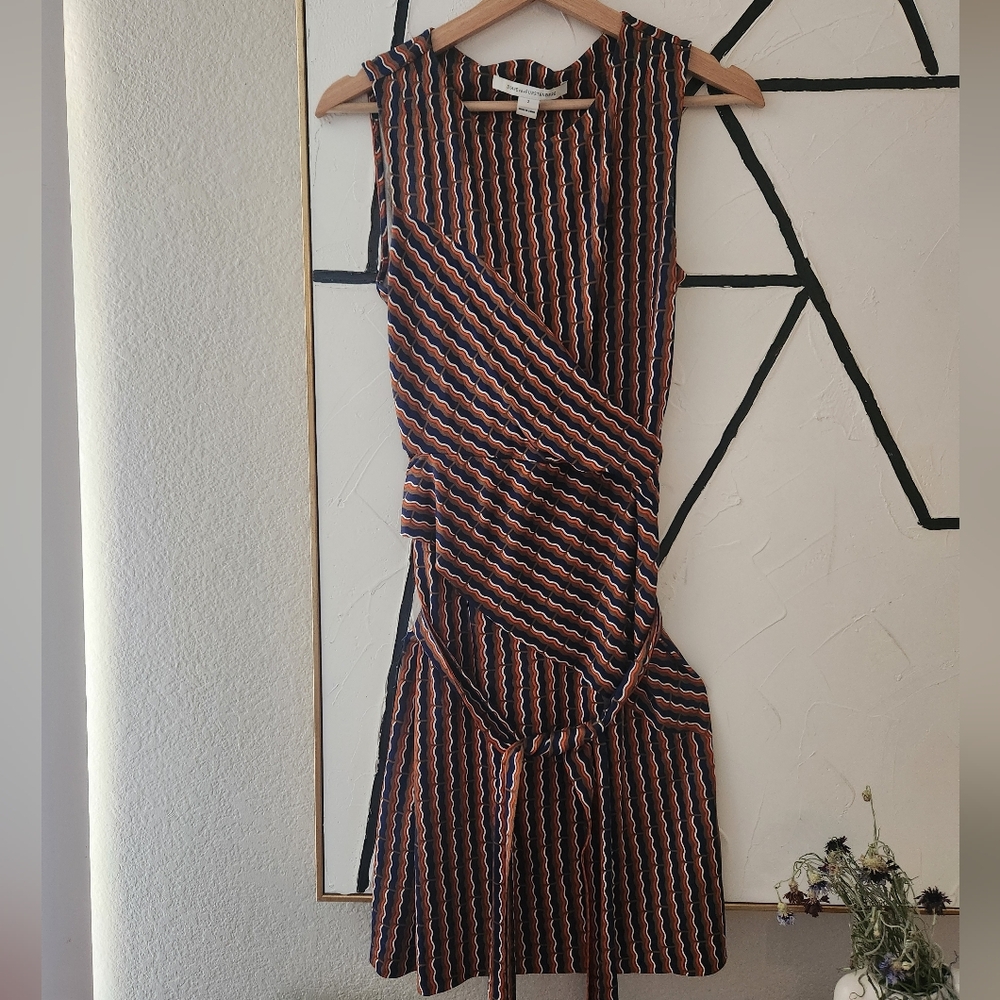 Diane Von Furstenberg Ashlie Silk-jersey Faux-wrap Dress Size S